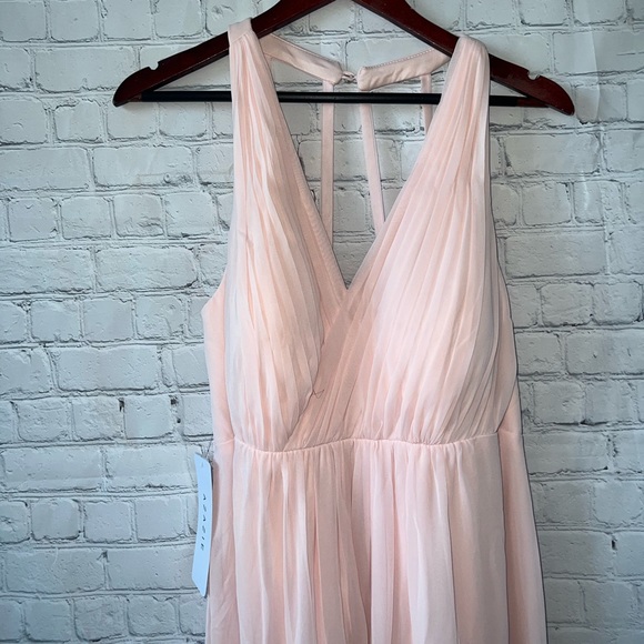 BRAND NWT Azazie Blushing Pink Sleeveless formal dress size 16 - Picture 4 of 16